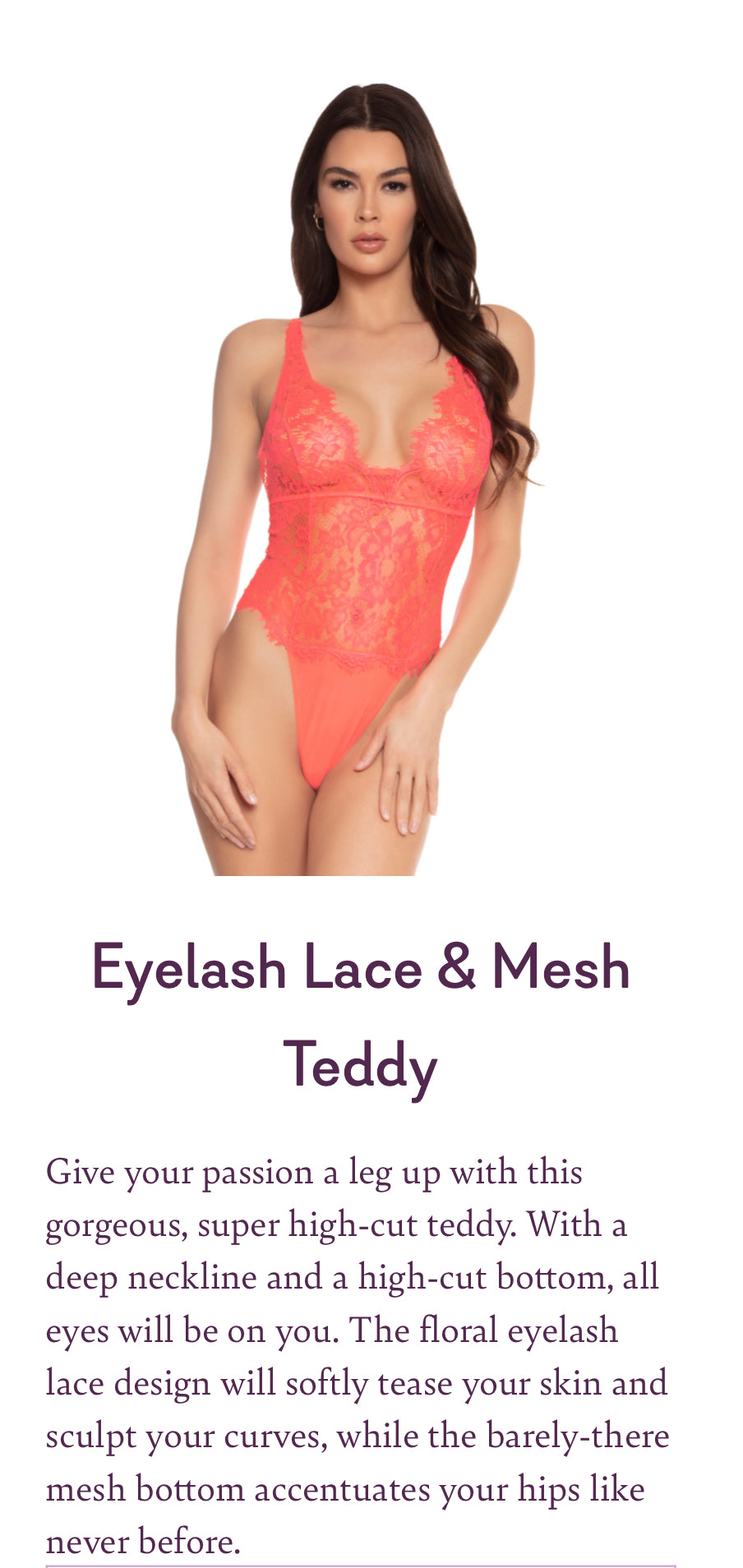 Eyelash Lace & Mesh Teddy