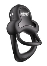 Load image into Gallery viewer, Anello App Control Vibrating Silicone Rechargeable Cock Ring with Clitoral Stimulator
