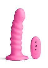 Load image into Gallery viewer, Colours Ribbed Rechargeable Silicone Vibrating Dildo with Remote Control
