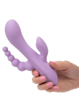 Load image into Gallery viewer, Triple Treat Rumbler Rechargeable Silicone Vibrator

