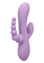 Load image into Gallery viewer, Triple Treat Rumbler Rechargeable Silicone Vibrator
