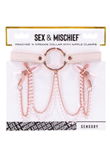 Load image into Gallery viewer, Sex and Miscielf Peaches 'N Creame Collar with Nipple Clamps
