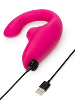 Load image into Gallery viewer, The Curve Silicone Vibrator with Clitoral Stimulator
