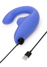 Load image into Gallery viewer, The Curve Silicone Vibrator with Clitoral Stimulator
